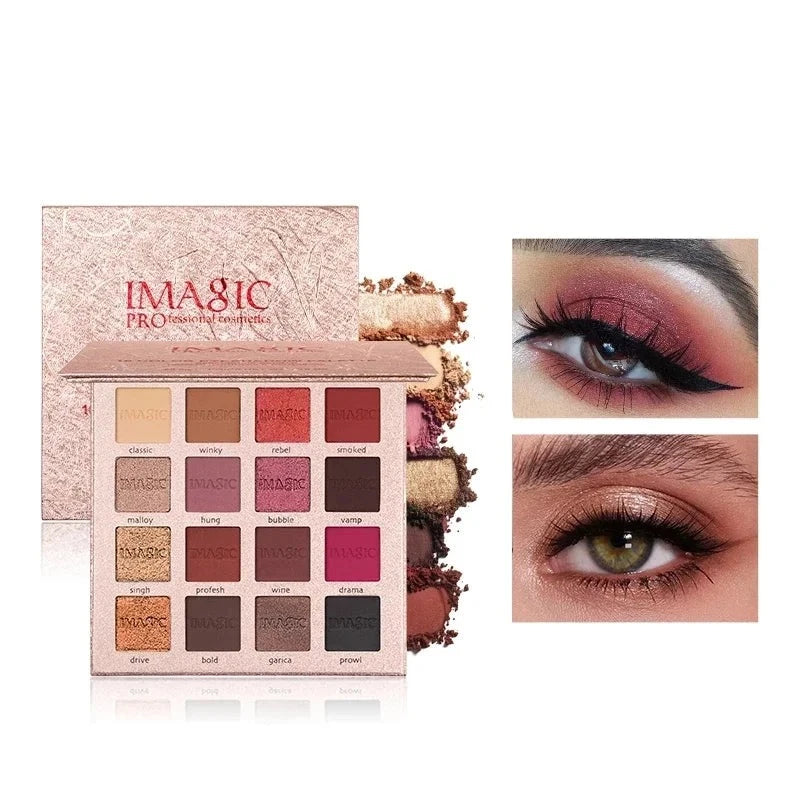 Eyeshadow palette with 16 shades